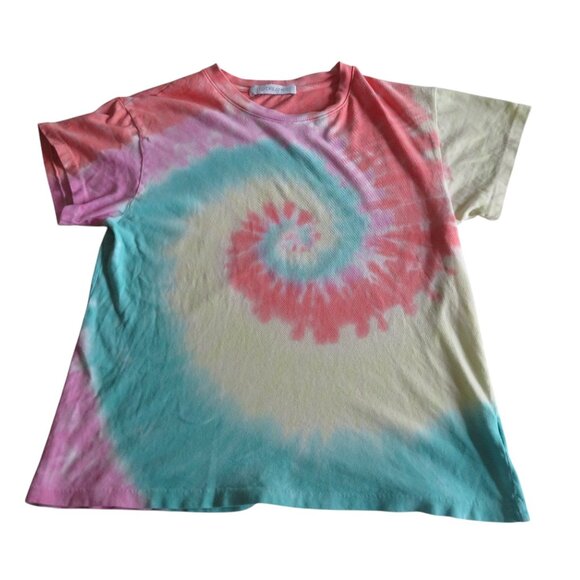 Daydreamer Spiral Tie Dye “Azalea” Short Sleeve T-shirt, Size XS, NWOT - Picture 4 of 9